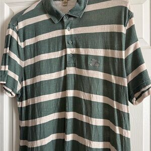 MENS Burberry Vintage Stripped light weight polo XL.